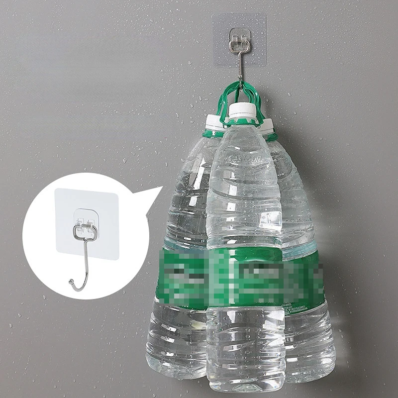 

Strong hook glue stick to the wall after hanging the load-bearing door without punching clothes hook kitchen hook seamless hook