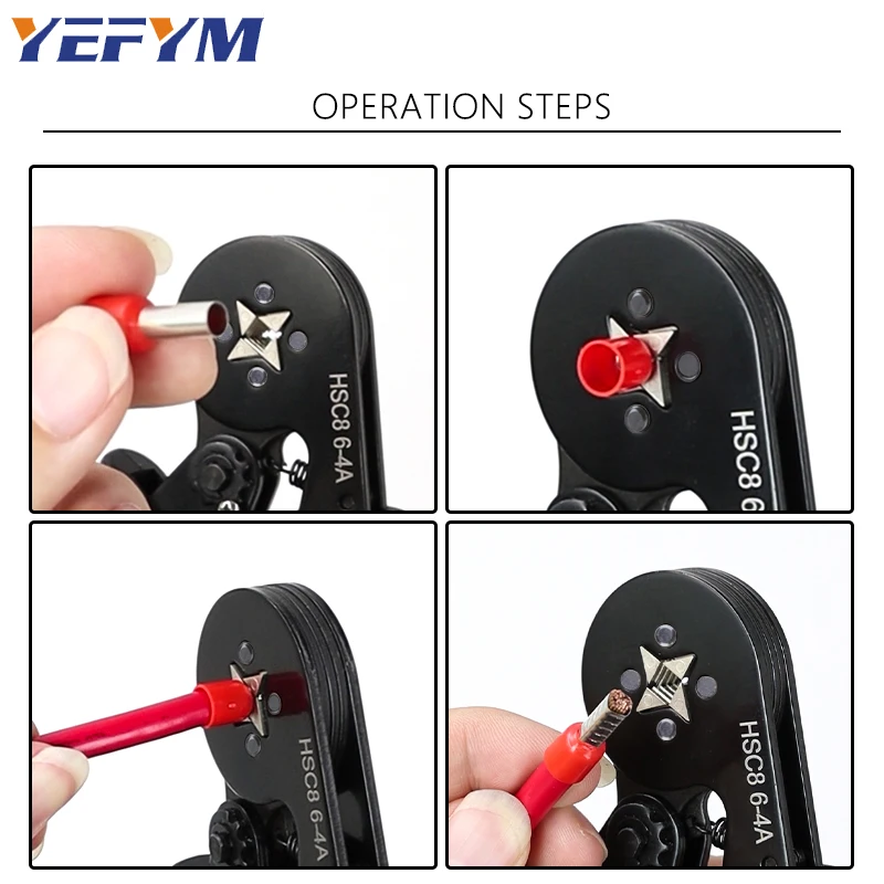 Crimping Pliers Ferrule Sleeves Tubular Terminal Tools HSC8 6-4A/6-6A/16-6E Wire Crimper Household Electrical Sets