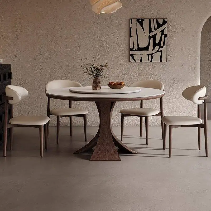 Eating Black Dining Tables White Round Design Wooden Modern Dining Tables Luxury Space Saving Mesas De Jantar Home Furniture