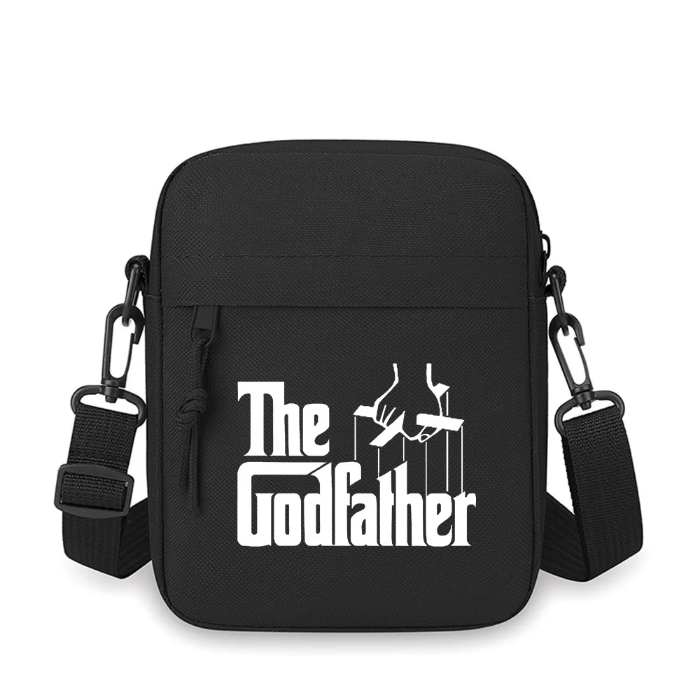

Hand puppet strings Godfather text design Men Crossbody Bag Single Shoulder Women Cartoon Anime Film Printing Design Unisex
