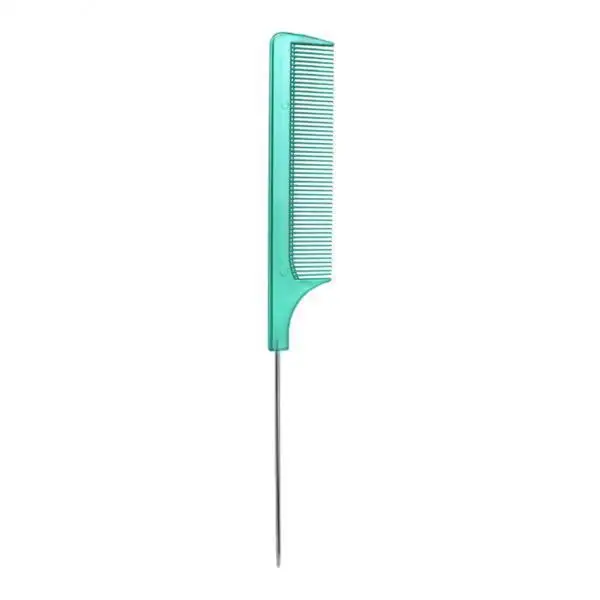 Metal Parting Tail Comb Heat Resistant Static Free Hairstyle Brush for Professional Salon Hair Coloring Kits