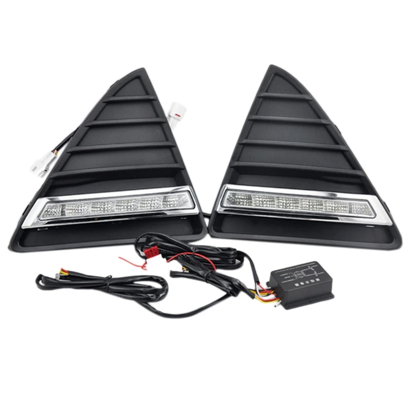 

2Pcs/Set Car Styling Auto Led Drl Daylight Car Daytime Running Lights Set With Fog Lamp For Ford Focus 3 2012 2013 2014 2015