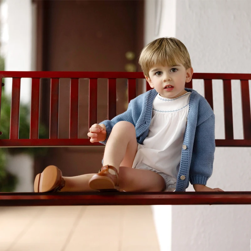 Ali Co SS26 Classic Style Blue String Shirt Shorts Overalls Brother Sister Matching Clothes
