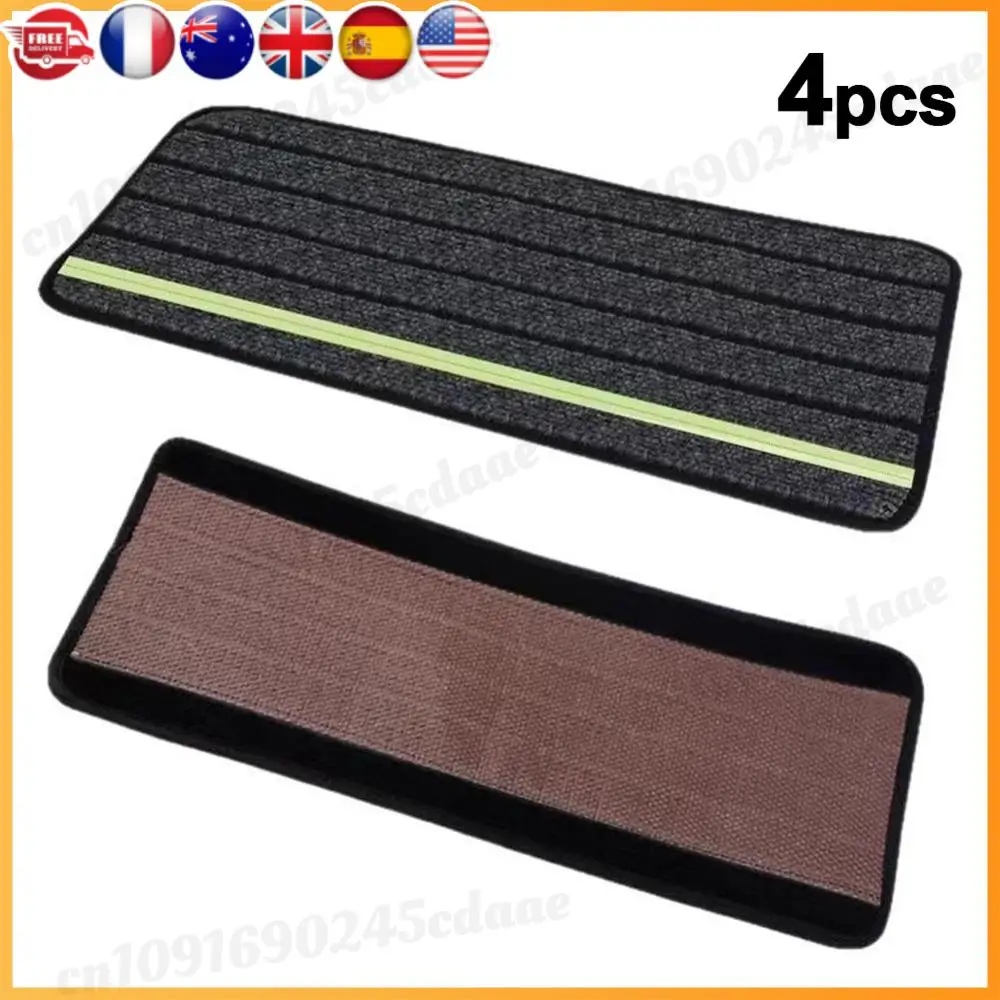 

4 Pack RV Step Covers Non-Slip Camper Rug Carpet Set Reflective RV Step Rugs for Outdoor Adventures