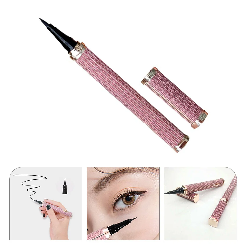 Lápiz Delineador de ojos resistente al agua, punta suave negra, fácil aplicación, tamaño compacto, maquillaje para mujer, delineador de ojos líquido