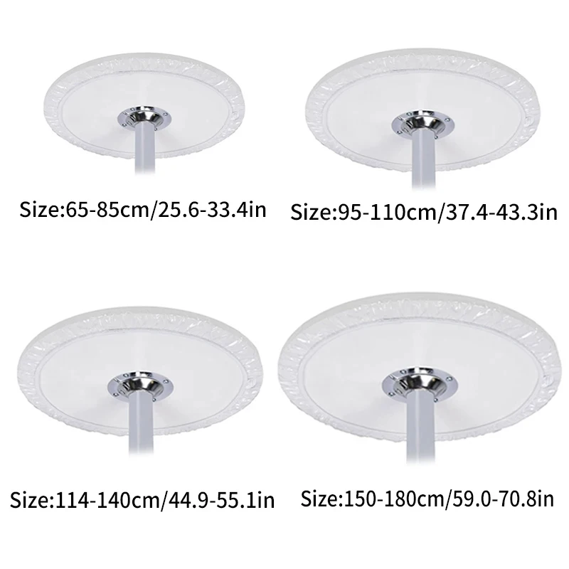 10pcs Fitted Round Tablecloth Transparent Waterproof Oil-Proof Table Cover Protector Cloth Dinning Table Table Covers Home