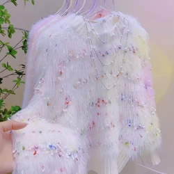 Colorful Dot Knitted Soft Waxy Thickened Sweater for Women in Autumn and Winter Slimming Korean Style Loose Lazy Style Top