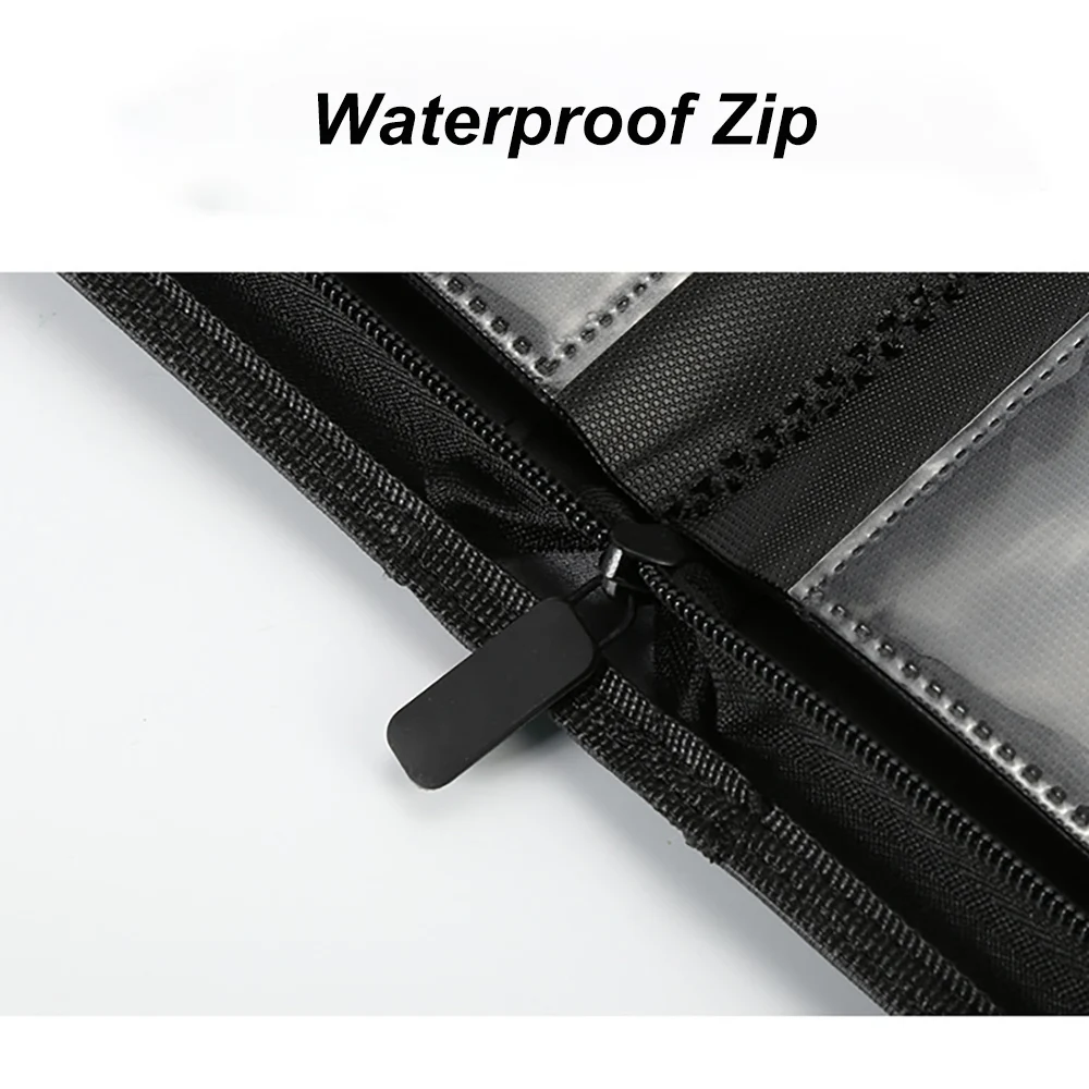 PU Leather 480 Trading Cards Ablum Zipper Cards Album 20 Pages 12 Pockets Sealed Fixed Pages Cards Binder for MTG/YGO/Photos