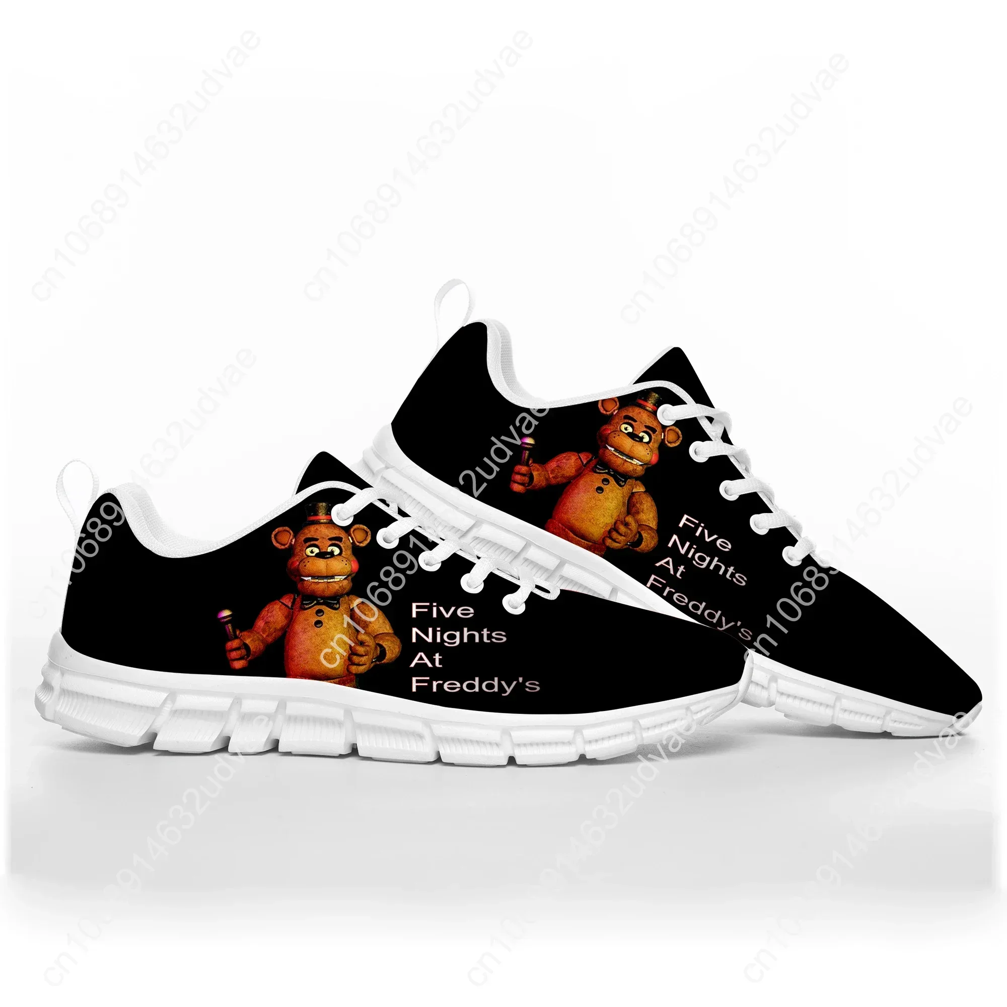 Fnaf F-Freddy Anime At Game N-Nights Cartoon F-Five Sports Shoes Mens Womens Teenager Kids Children Sneakers Custom Couple Shoe