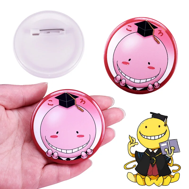 

Assassination Classroom Soft Button Pin Collar Brooch Anime Cartoon Clothes Jewelry Decor Women Metal Gift Hat Funny Badge Lapel
