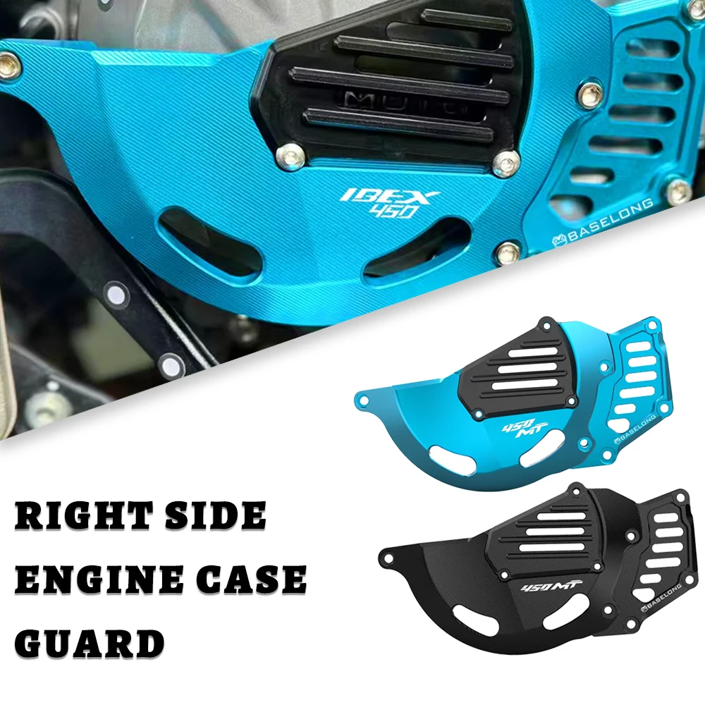

2025 New For CFMOTO CF MOTO 450MT IBEX 450 MT IBEX450 450MT 2024 - 2026 Motorcycle Right Side Engine Case Guard Protection Cover