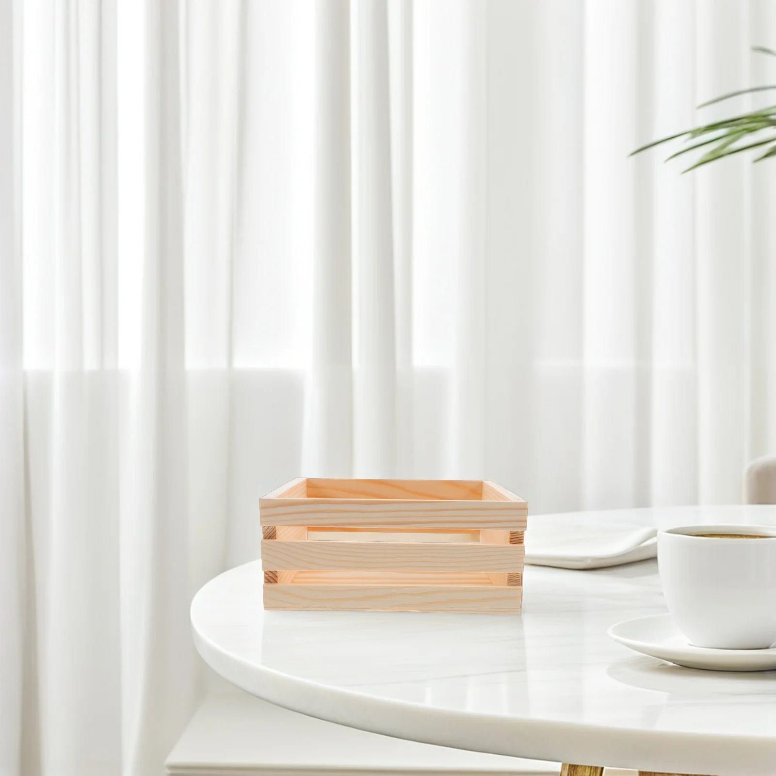 

Mini Wooden Storage Basket Desktop Decorative Hollow Design Crate Bins Box Small Items Organizer Wooden Storage Bins