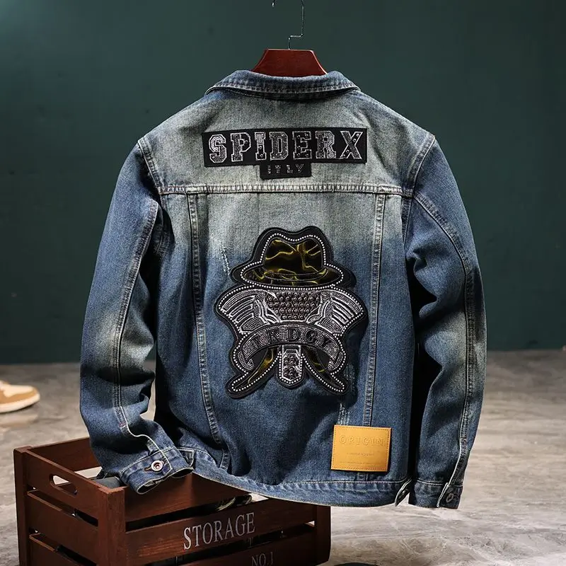 

Denim jacket men's denim jacket new loose casual top trendy men's clothing