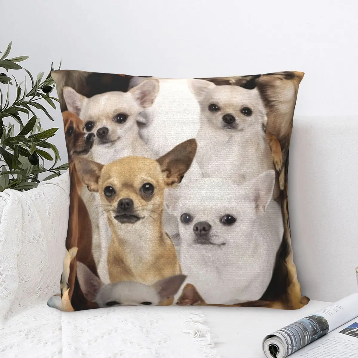 Chihuahuas Dog Pillow Cover Animal Cushion Cover Design Pillow Case Morden Pillowcases For Sofa Home Decoration