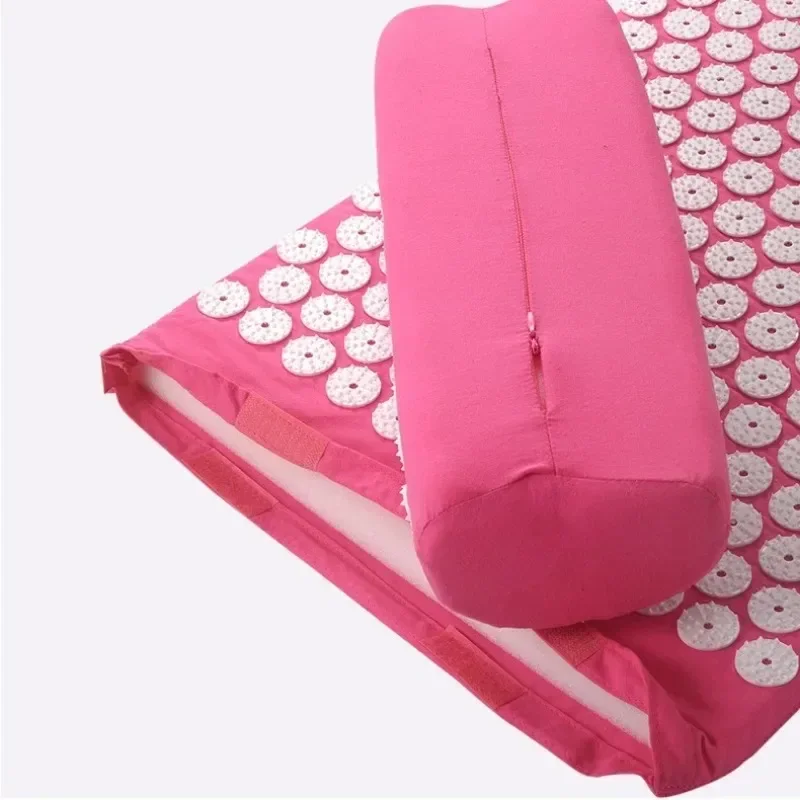 Yoga-Massagepad zur Linderung von Akupunkturpunkt, Druckentlastung, Rückenmassage, Yoga-Pad zur Linderung von Rückenschmerzen, Akupunktur-Pad mit Kissen