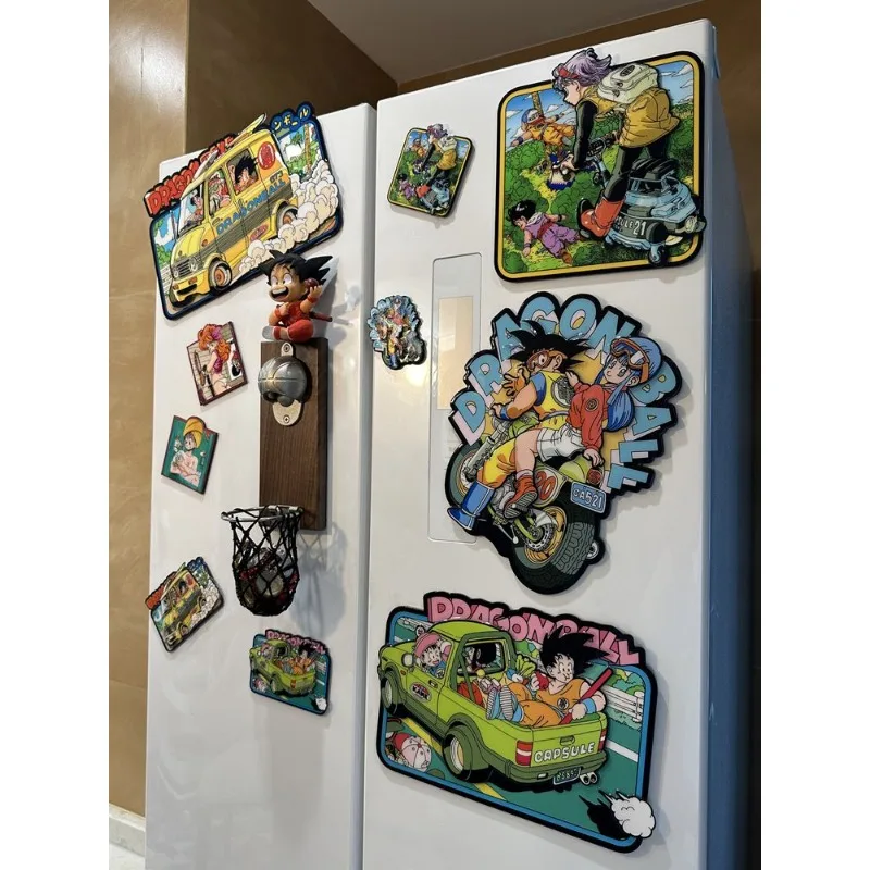 New Dragon Ball Animation Peripheral Goku 3D Refrigerator Magnet Cartoon Exquisite Magnetic Refrigerator Magnet Holiday Gift