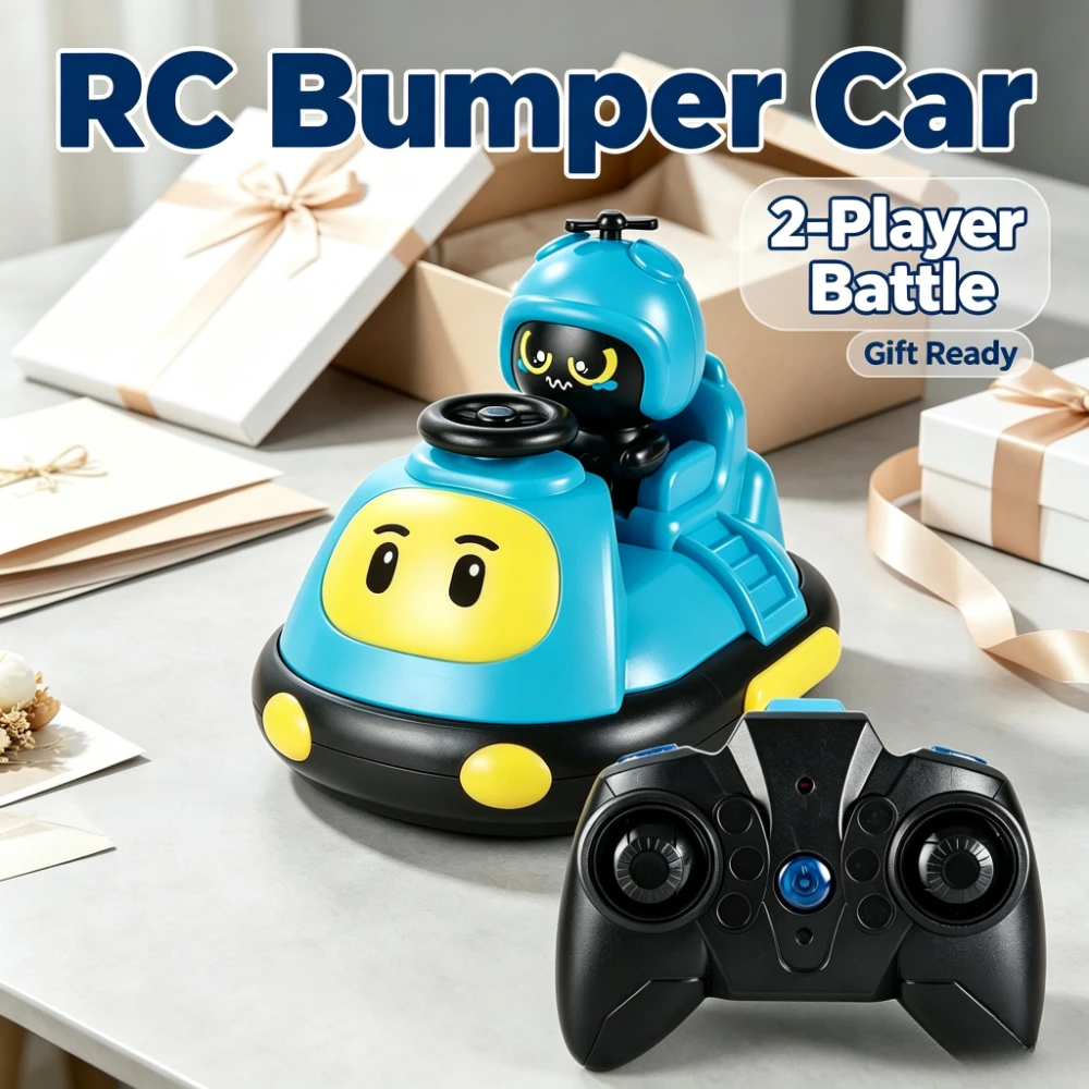 Dual Remote Control Battle Kart Bumper Car Set Interactive Family Drift Crash Push Toy Competitive Racing Game Toy Ideal Present