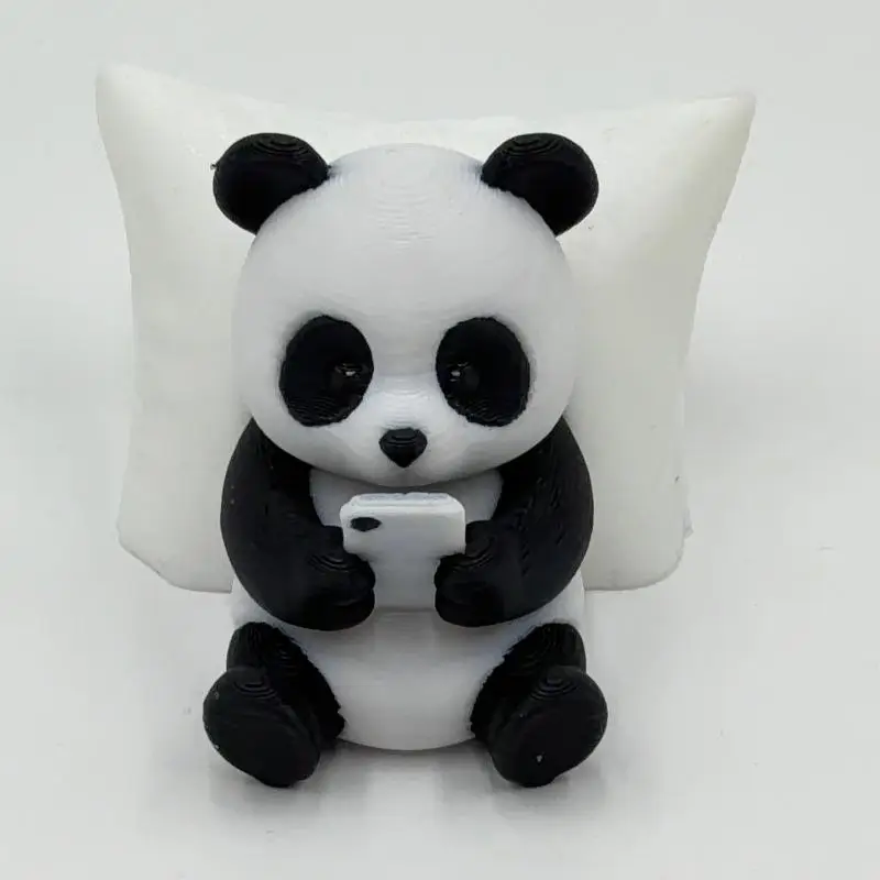 Cute Panda Sculpture Figurine Mini Animal Model Desktop Office Table Decor Car Interior Ornament Lovely Collectible Statue Gift