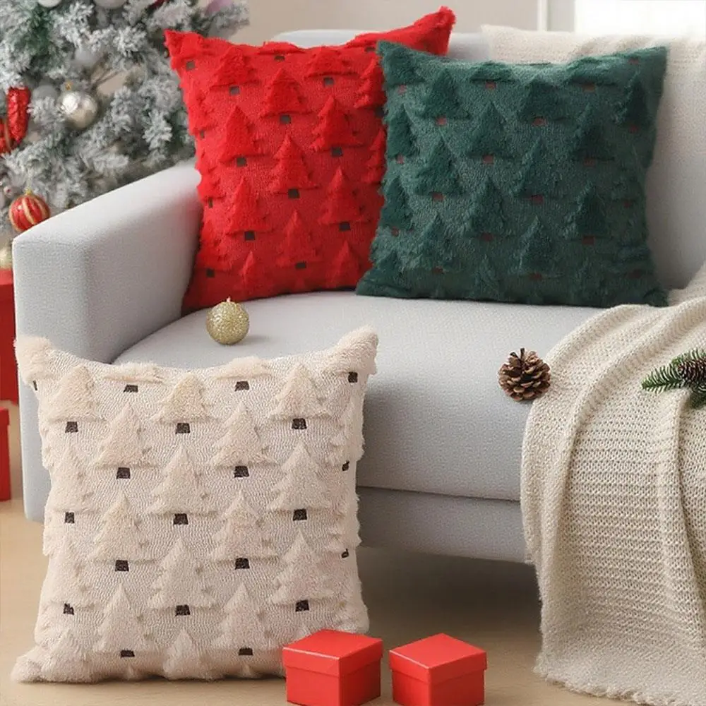 Sarung Bantal Natal Bantal Mewah Sarung Bantal Dekoratif Mewah Warna Solid Sarung Bantal Sofa Ruang Tamu Dekorasi Rumah