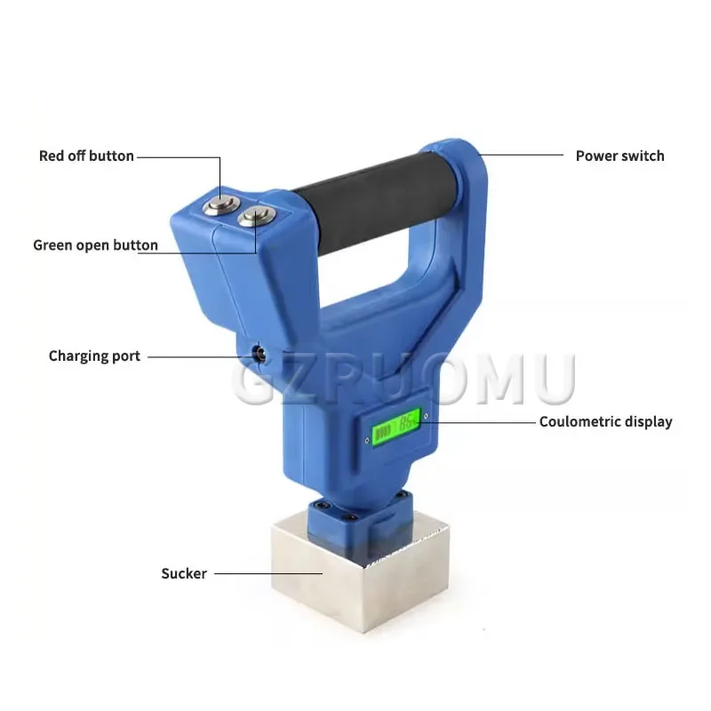 Imagem -03 - Handheld Levantador Magnético Controlado Eletricamente Otário Ímã Permanente Placa de Aço Manipulação Ferro Sucção Artefato Epp30 50l