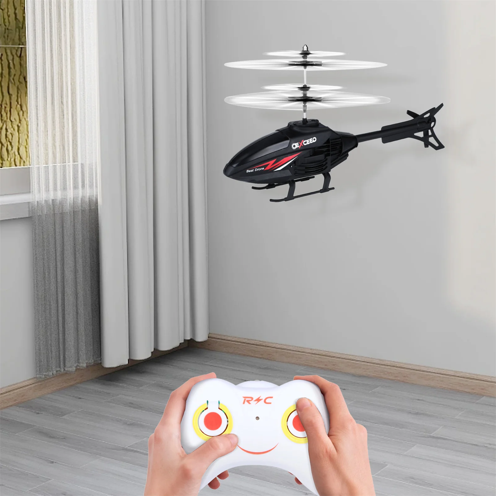 Electric Children's Airplane Toy Remote Control Helicopter Toy with Light for Children's Toy Gift Electric RC Plane Toy