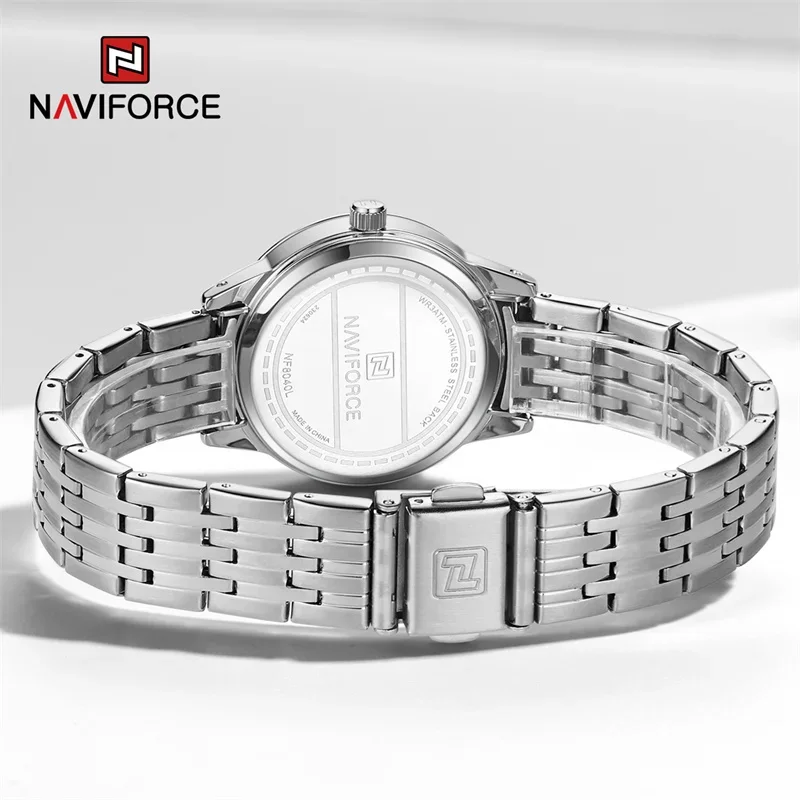 NAVIFORCE Brand Women\'s Watch Luxury Fashion Stainless Steel Wristwatch Couple Waterproof Clock for Lovers Relogio Feminino 2023