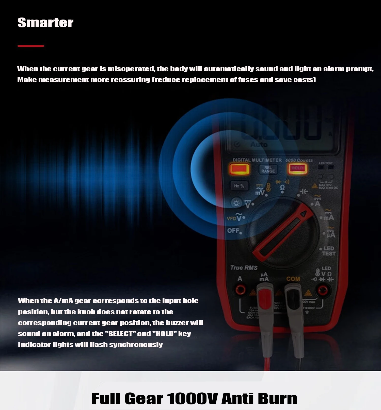 UNI T 전문가용 디지털 멀티미터 테스터 UT15B MAX 1000V AC DC 전압계 커패시터 테스터 True RMS 전기 멀티 미터