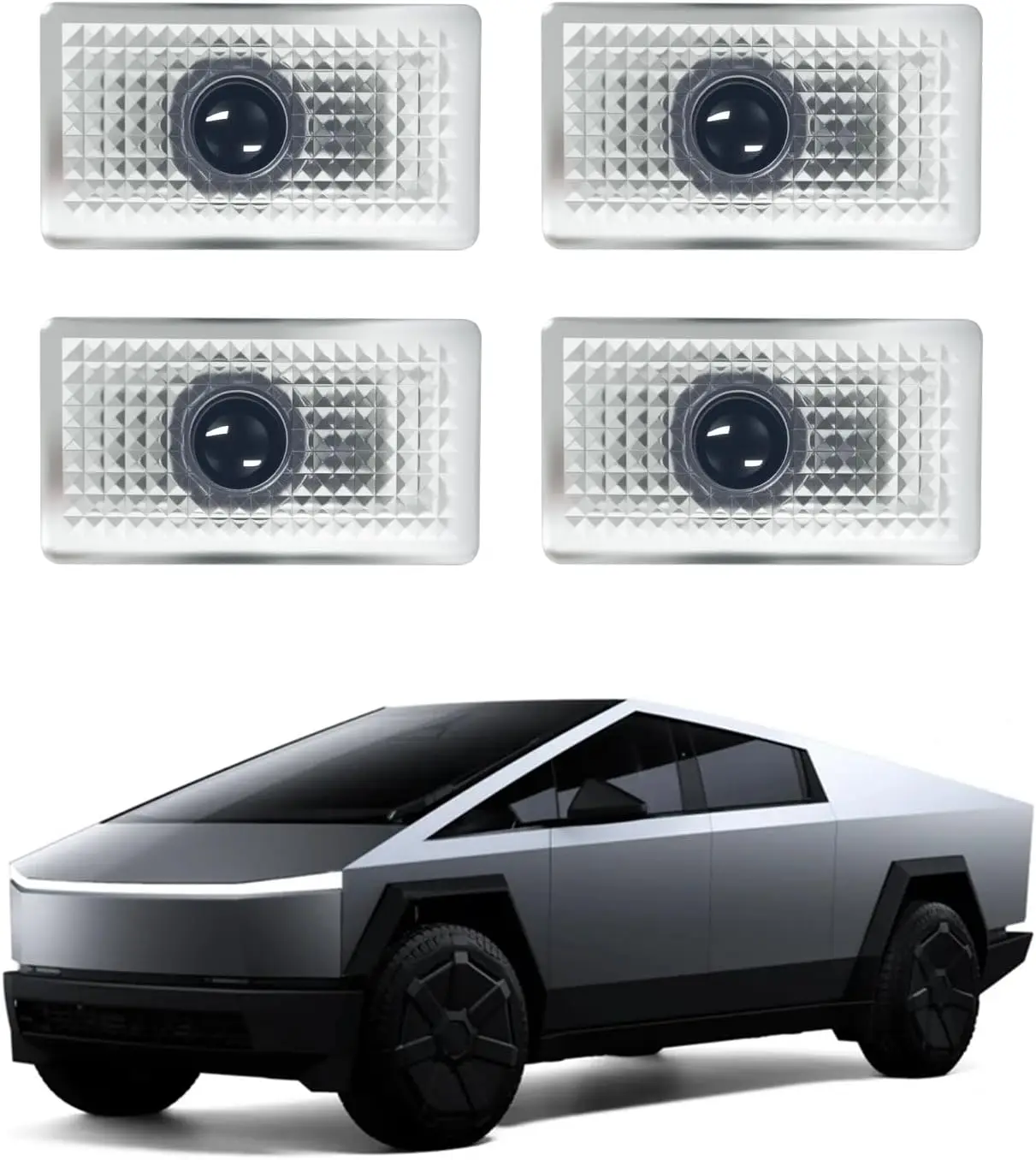 HOT For Tesla Cybertruck Car Custom Logo LED Puddle Lights Car Ultra Bright Welcome Projection Lights for Nighttime Style