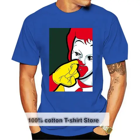 Ronald Mcdonald Nose Picking Clown Parody Funny Pop Art Mens Tshirt Tee Top Al73 Plus Size Clothing Tee Shirt