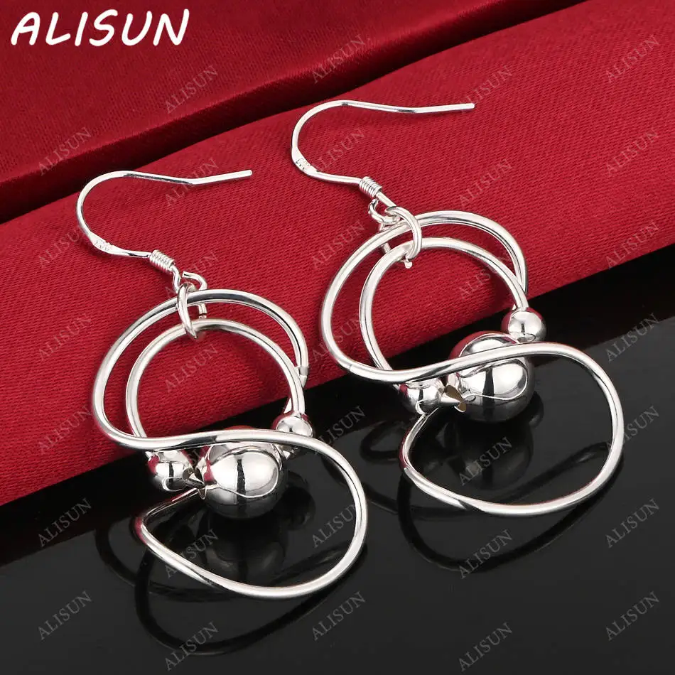 

ALISUN 925 Sterling Silver Geometric Earrings Drop Earrings Creativity Gifts Street All-match Party And Daily Wear