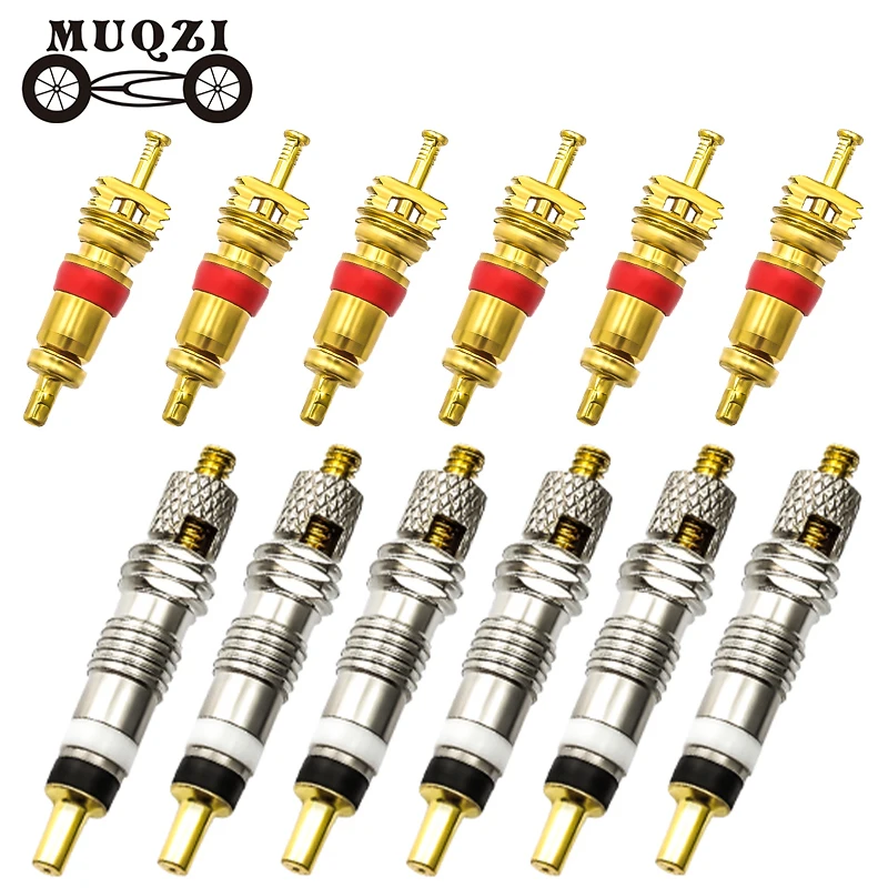 MUQZI Presta Valve Core Schrader Valve Core Bike Tubeless Replacement Brass Core