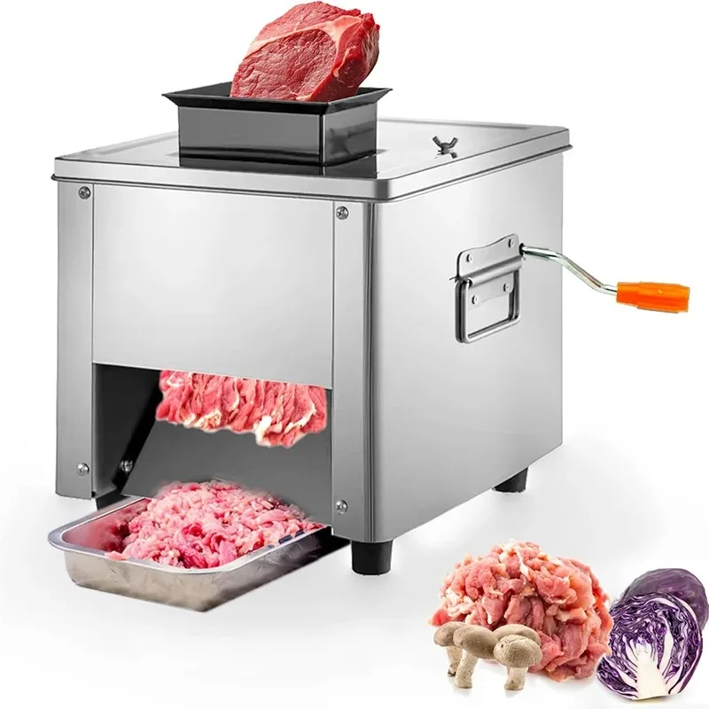 

110V Electric Meat Cutting Machine Commercial Vegetables Slicer Cutter Stainless Steel Blade 10mm Meat Slicer 850W