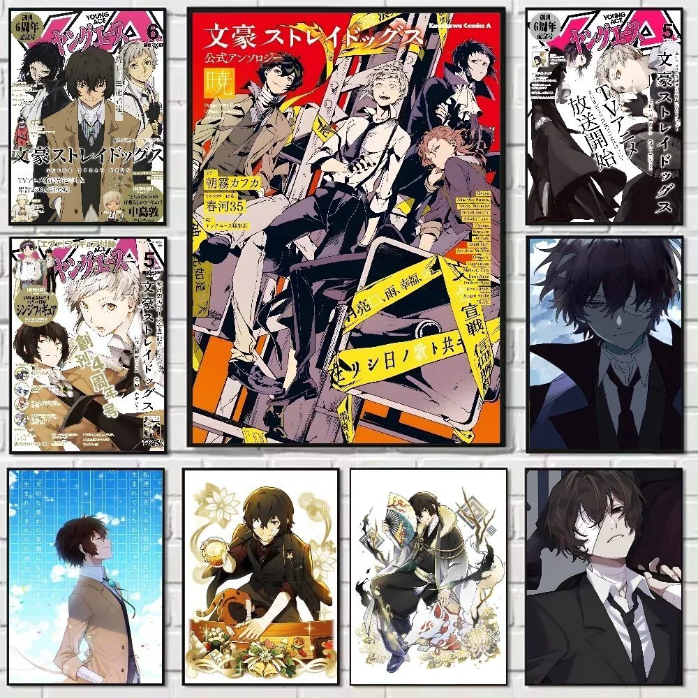 B-Bungo S-Stray D-Dogs D-Dazai C-Chuuya ملصق جماليات بسيطة طباعة قماش اللوحة لغرفة المعيشة ديكور المنزل الحديث
