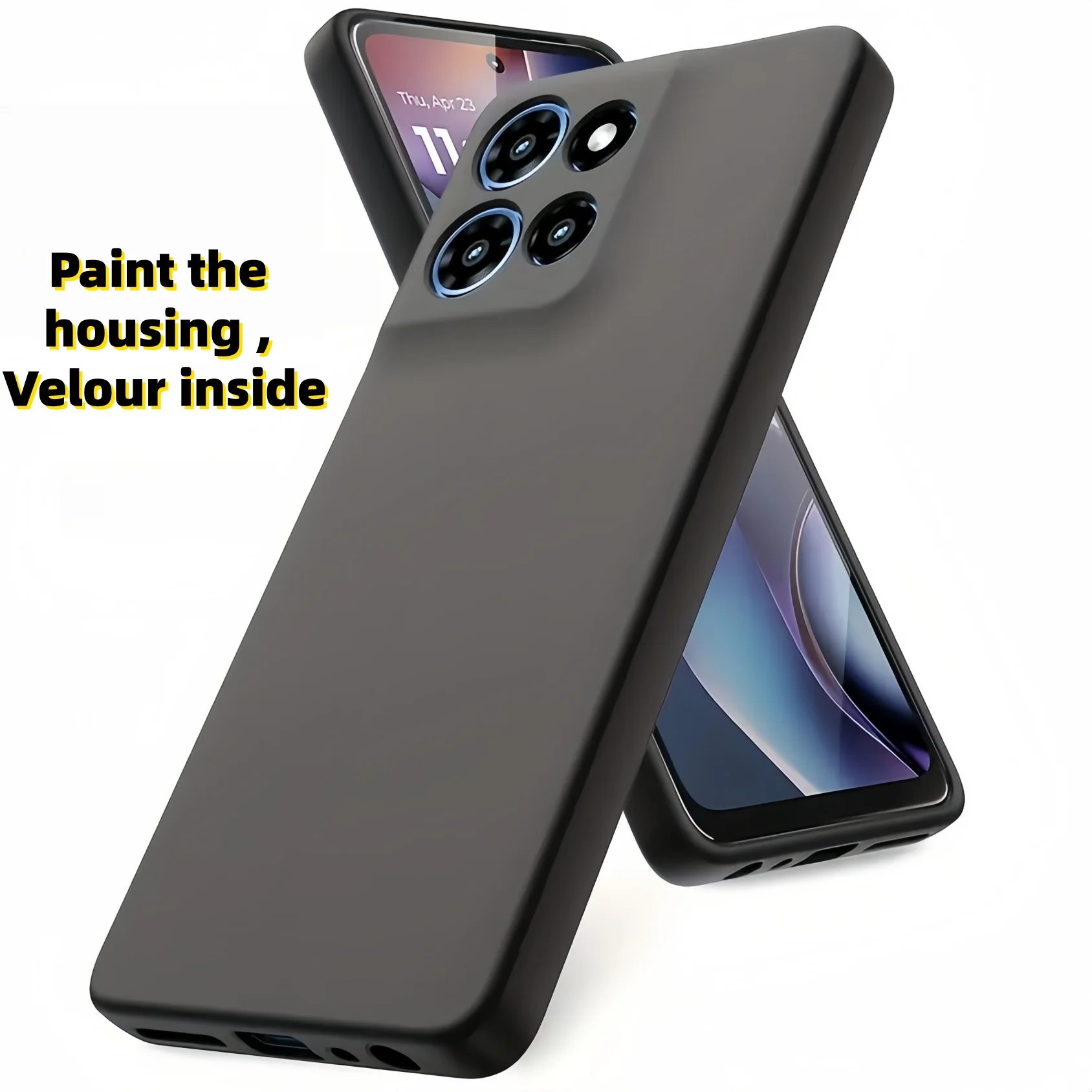 Modische Einfarbige Stoßfeste Schutzhülle aus Flüssigsilikon für Moto G86 G56 G85 G35 G84 G54 G34 G24 G14 G04 – Detail 7