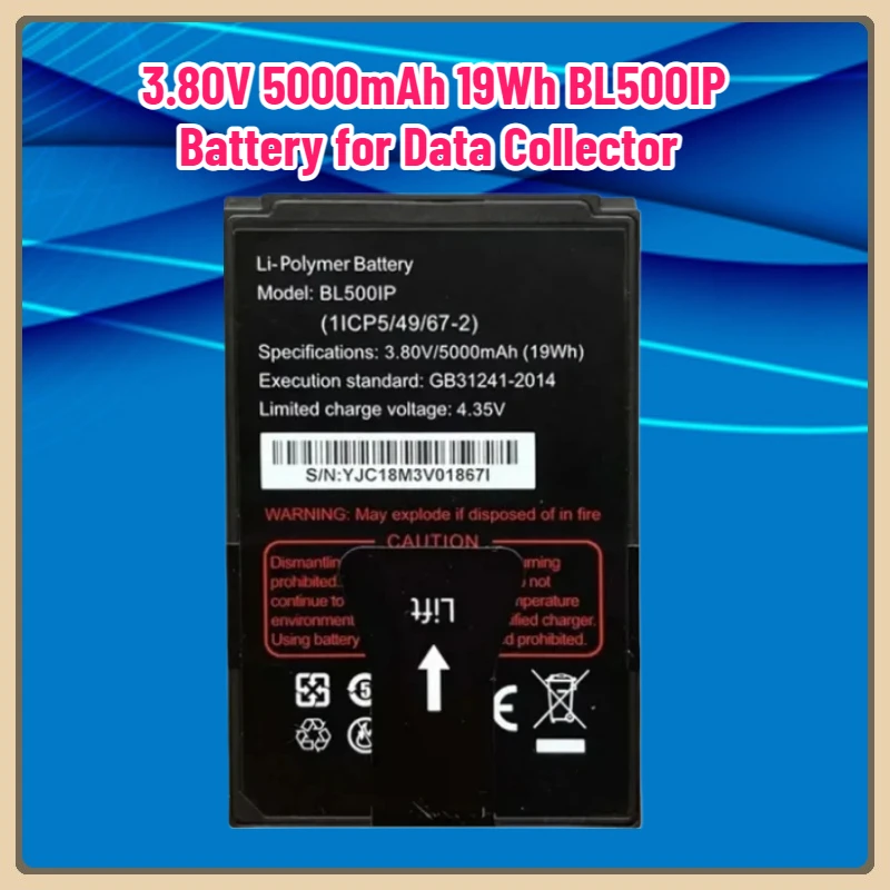 

3.80V 5000mAh 19Wh BL500IP Battery for Data Collector