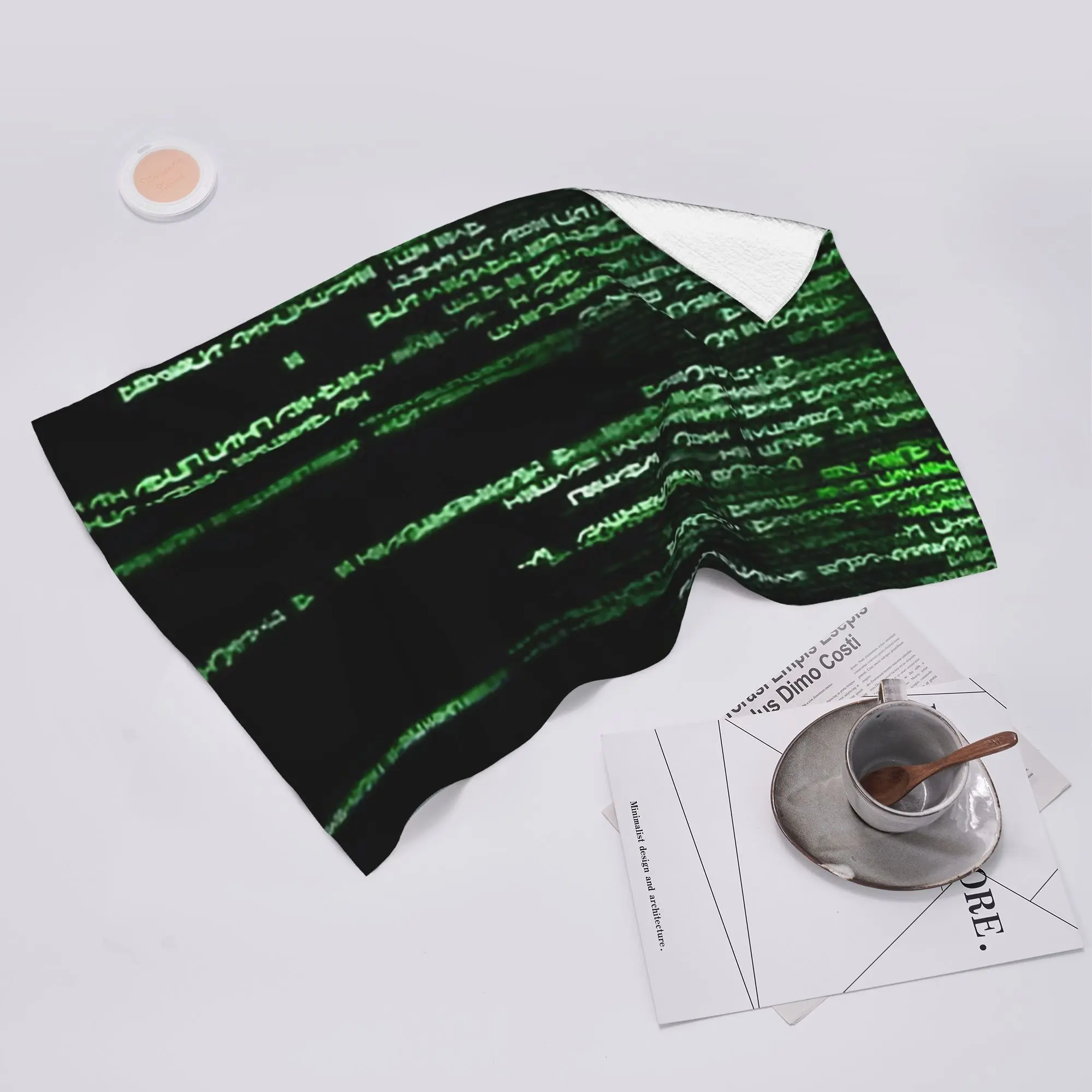Custom The Matrix Soft Face Towel Quick Dry Pool Bath Cotton Towels Absorbent Quick