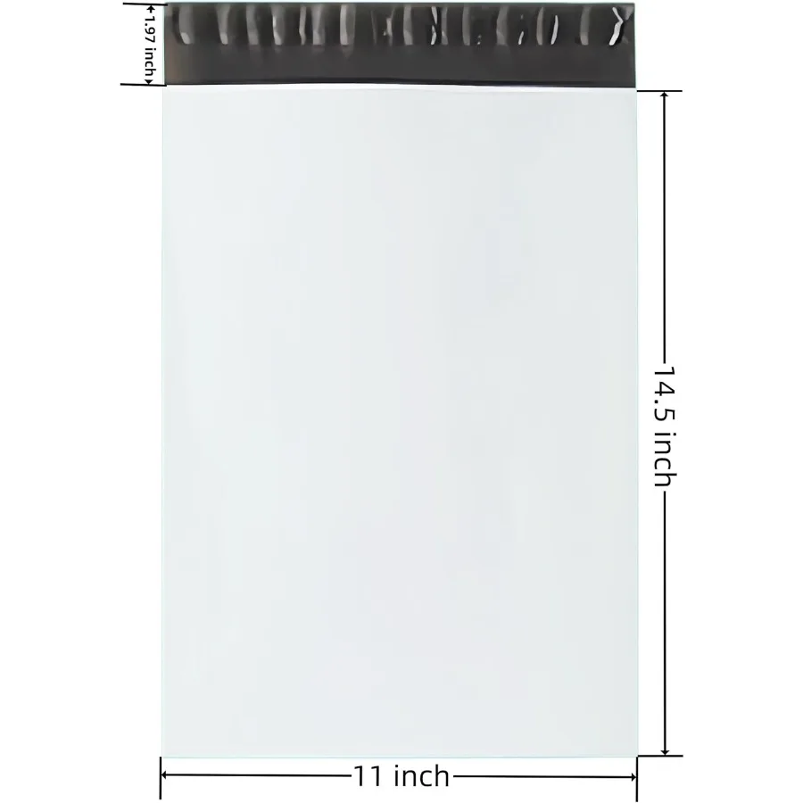 Buste postali in poliestere bianco 11x14,5 pollici Borse autosigillanti impermeabili per spedizione e commercio per abbigliamento e articoli non fragili Confezione da 10