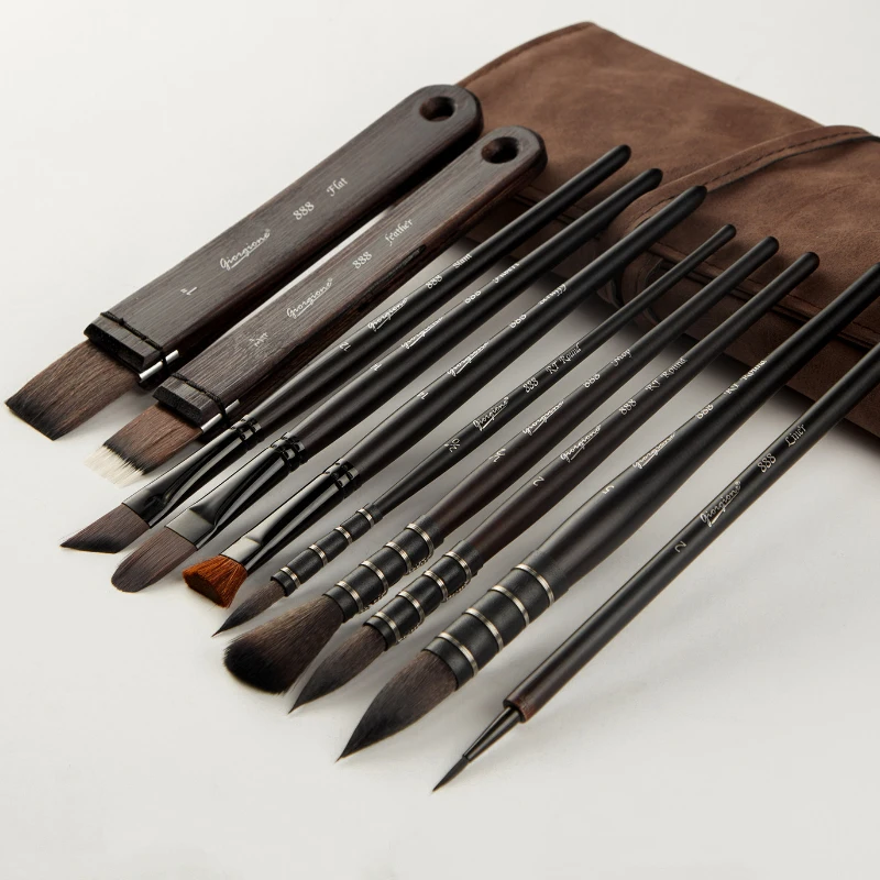 10Pcs Paint Brushes Set For Beginners Art Students Gouache Acrylic Oil Painting Special Brushes Multipurpose Art Drawing Tools
