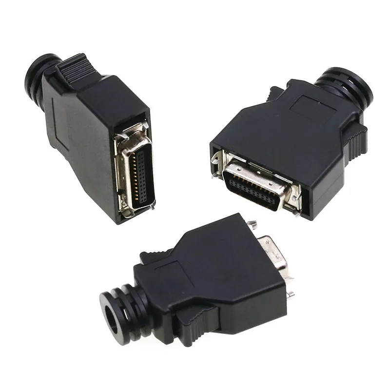 SCSI CN 14 20 26P 36P 50 Pin Servo Drive Connector Soldering Plug CN-Type Clip-on Male Head MDR Shrapnel Fixed SM-26Pin Terminal