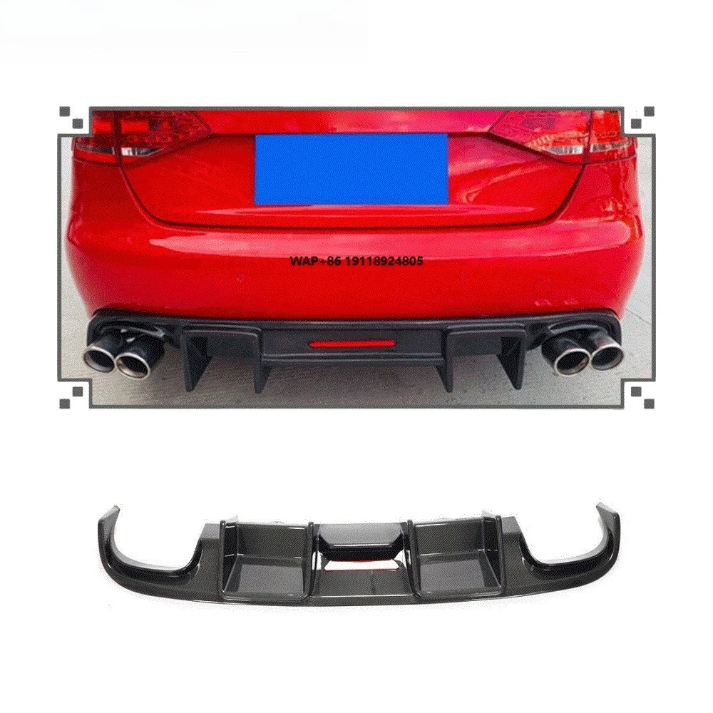 

Carbon Fiber Rear Bumper Diffuser Lip W/Light Fit for S4 Sedan 2008-2012