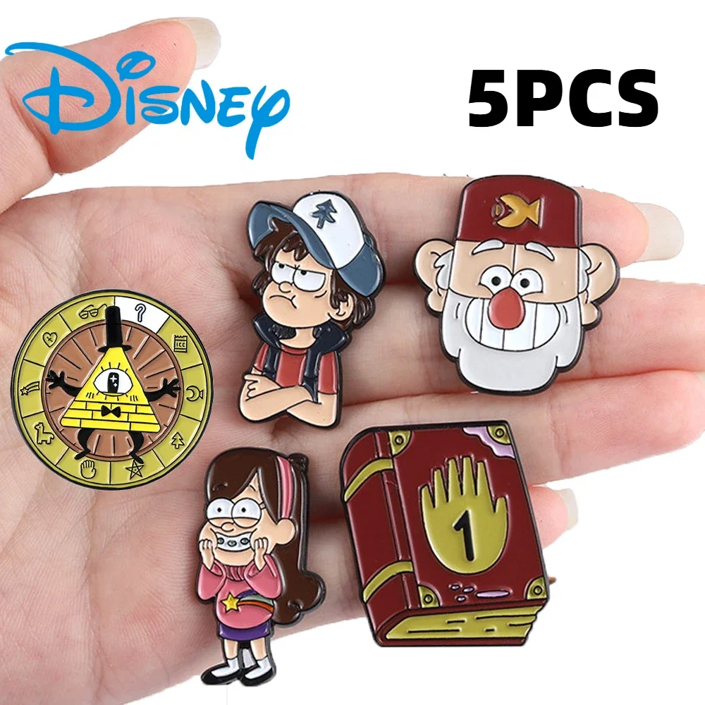 1Set Disney Gravity Falls Brooch Badges on Backpack Anime Enamel Pin Clothes Jeans Lapel Pins Jewelry Friends Gifts Decoration