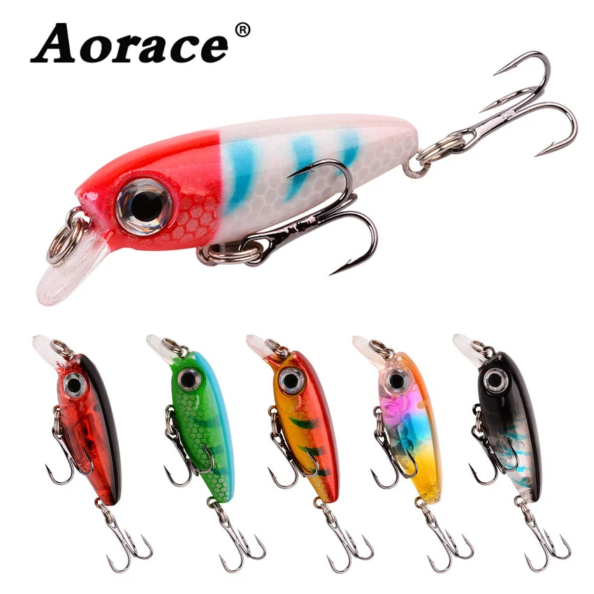 1/6PCS 4.4cm 3g Fishing Lure Quality Minnow Lure 3D Eyes Plastic Hard Bait Pesca Artificial Wobblers Crankbait Fishing Bait