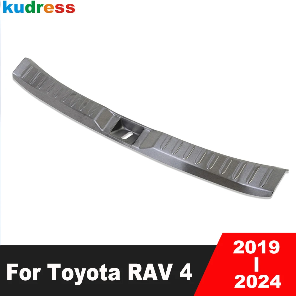 For Toyota RAV4 RAV 4 2019-2022 2023 2024 Steel Car Rear Trunk Bumper Cover Trim Tailgate Door Sill Protector Guard Accessories