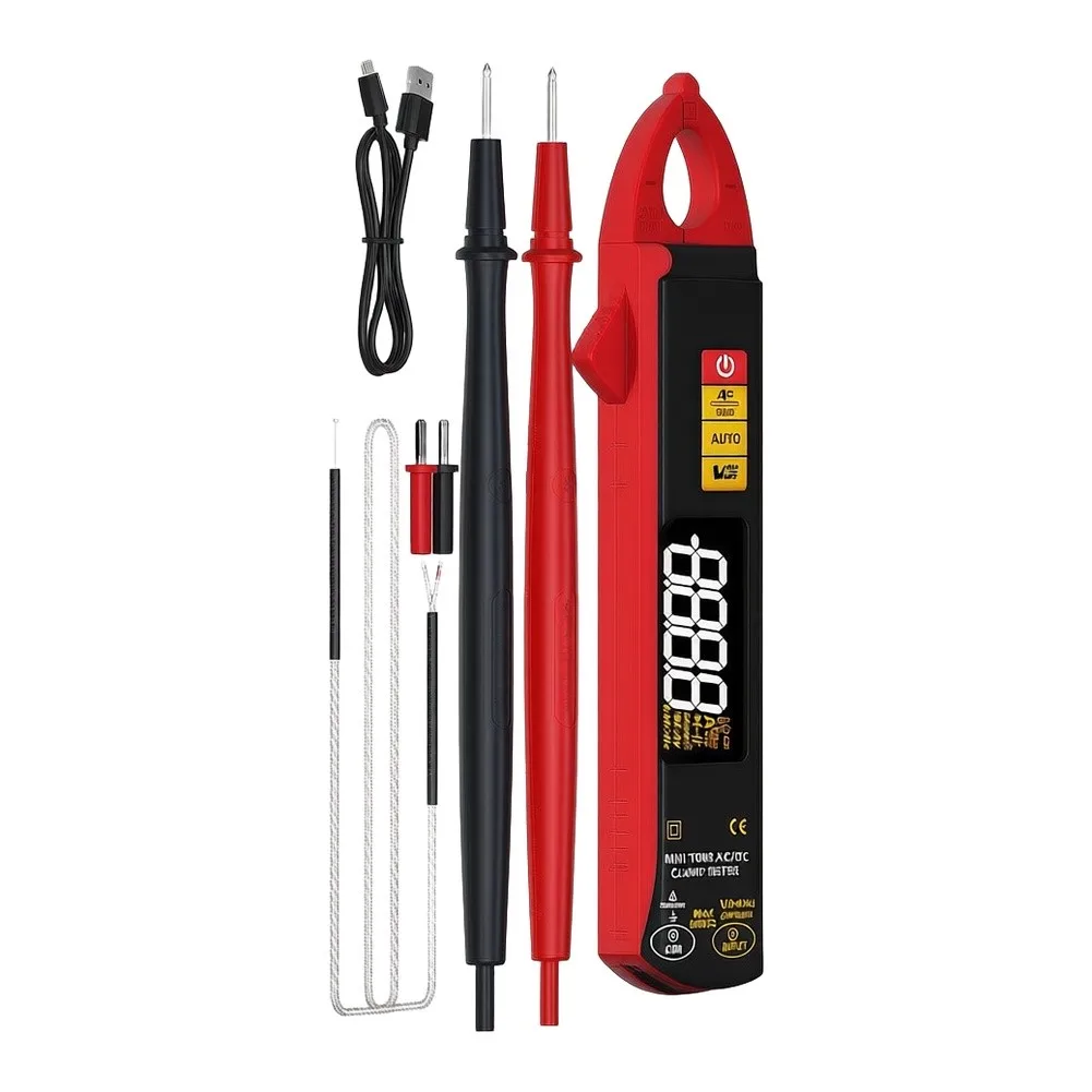 Portable Digital Clamp Multimeter, 100‑Amp Non‑Contact Voltage Detector With LCD Screen For Household Circuit Maintenance