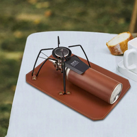 Handmade Pedestal Pad Gas Tank Protective Leather Sleeve Portable Gas Stove Pad for SOTO 310/340 Spider Stove