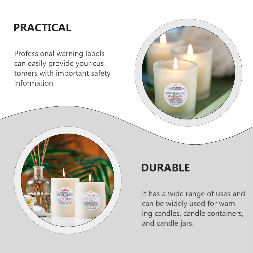 

2 Rolls Safety Stickers Self-Adhesive Warning Labels for Containers Durable Easy Application Decals