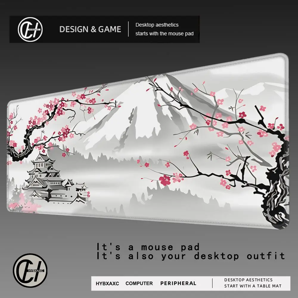 

HYBXAXC Sakura Japanese Cherry Blossom Mouse Pad Gaming XL Home New HD Mousepad keyboard pad Non-Slip Carpet Laptop Mice Pad