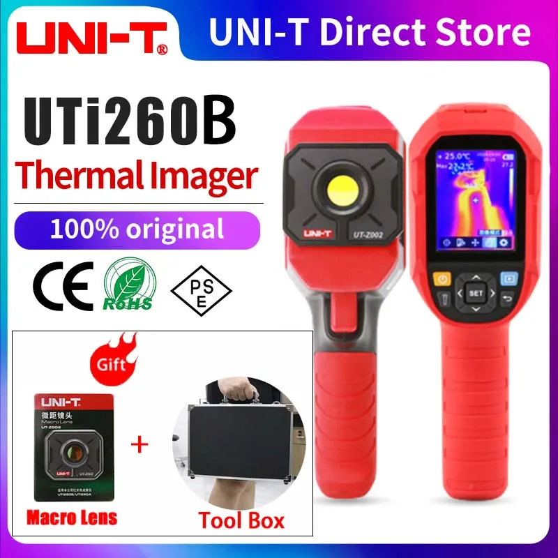 UNI-T UTi85A UTi260BอินฟราเรดThermal Imager -15 ~ 550 °Cอุตสาหกรรมกล้องถ่ายภาพมือถือUSBเครื่องวัดอุณหภูมิอินฟราเรดHunt การตรวจสอบยานยนต์การตรวจสอบอุณหภูมิท่อส่งซ่อมบำรุงทางไฟฟ้า
