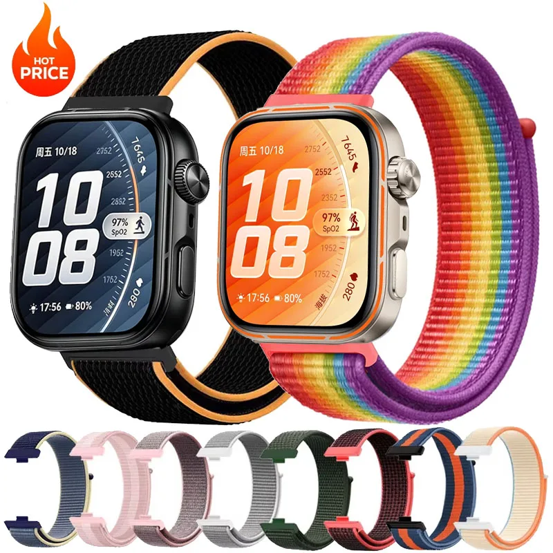 Colorful Sport Nylon Loop Band For Huawei Watch Fit 5 Fit 5 Pro Strap Wristband Bracelet Correa For Huawei Watch fit 3 4 4Pro
