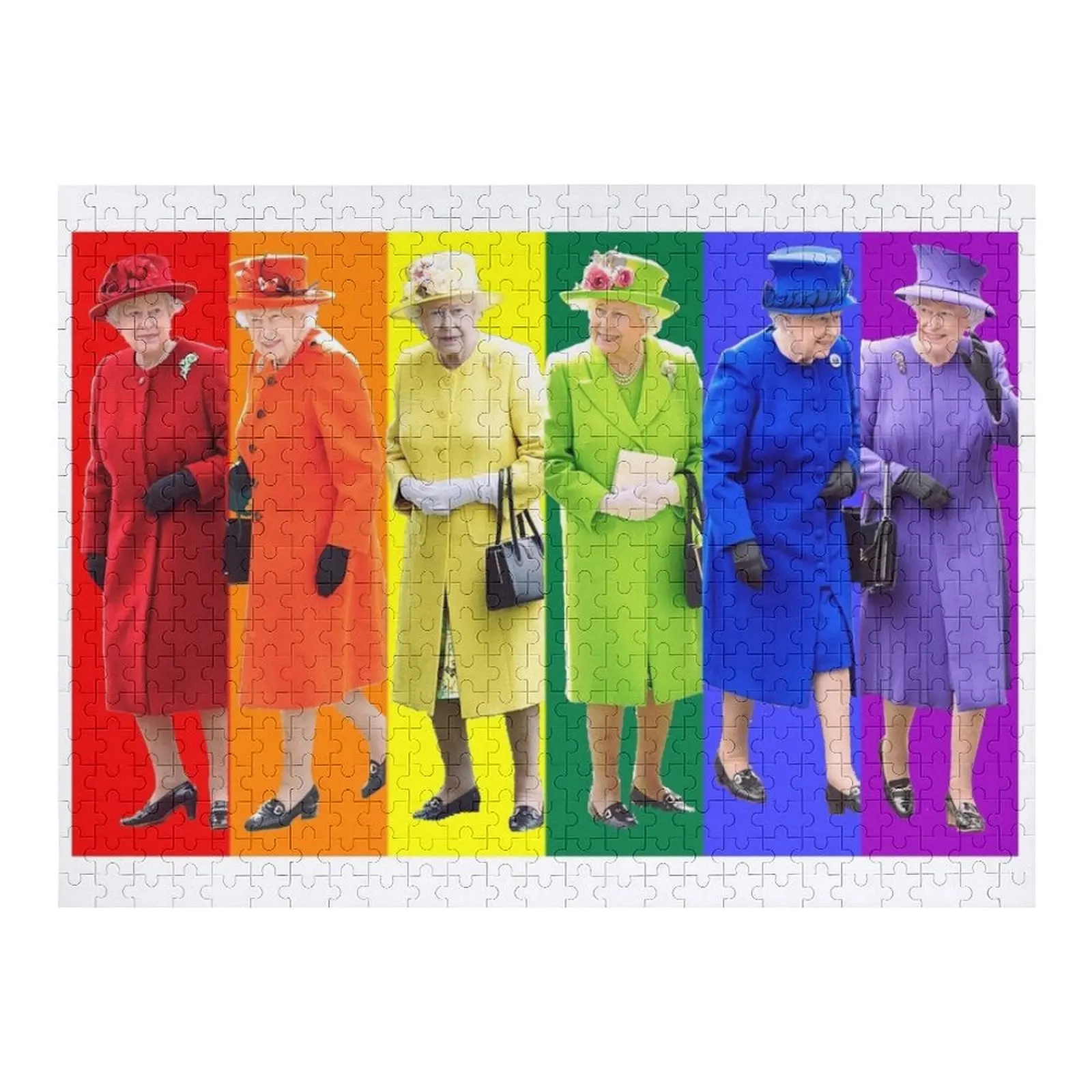 Rompecabezas Rainbow Queen, rompecabezas de madera personalizado con nombre para adultos, rompecabezas de juguete de madera